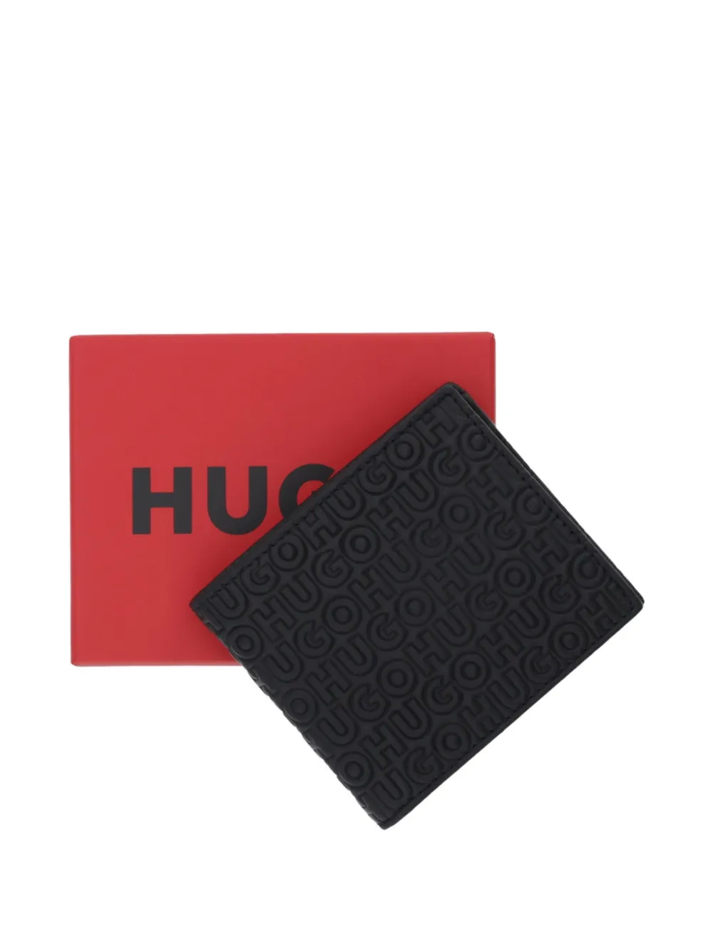 Hugo Boss Logo-embossed Wallet In Brown