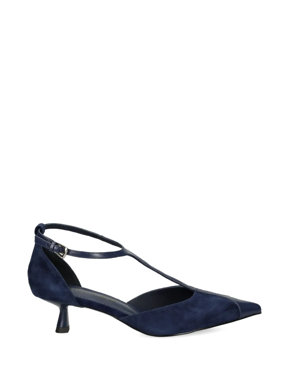 Bibi Lou 40mm Canna T-strap Pointed Pumps In Blue