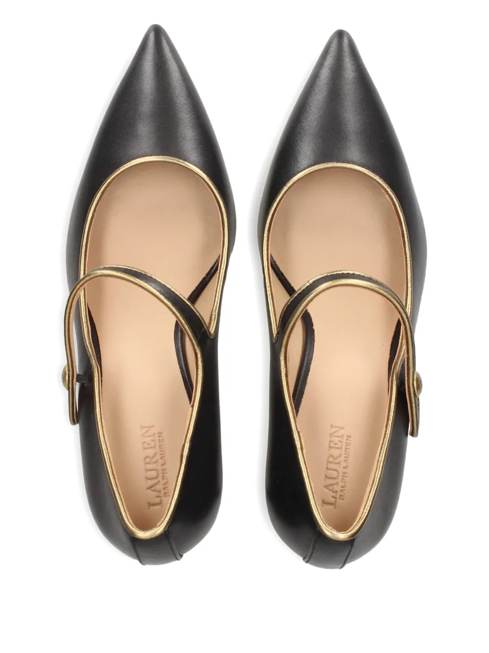 Lauren Ralph Lauren 70 mm Lanette pumps met bandjes met knoop Zwart