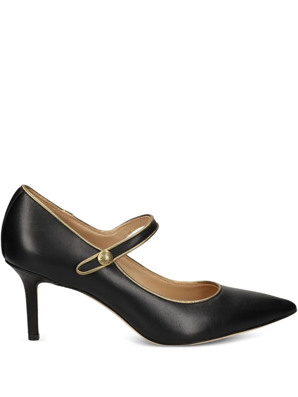 Lauren Ralph Lauren 70 mm Lanette pumps met bandjes met knoop Zwart