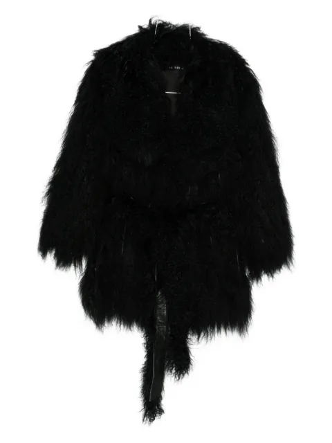 Numerootto belted single-breasted coat
