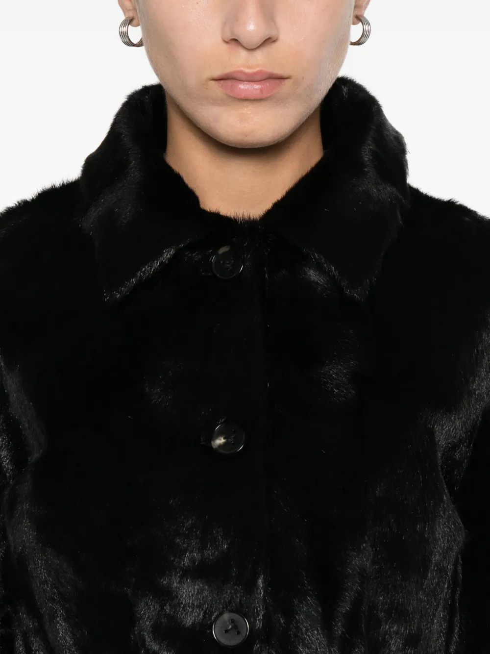 Numerootto Jas met enkele rij knopen Zwart