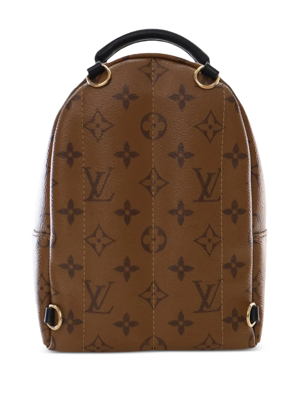 Pre-owned Louis Vuitton 2020 Monogram Reverse Mini Palm Springs Backpack In Brown