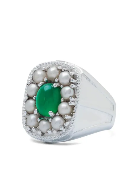 VEERT pearl-detail ring