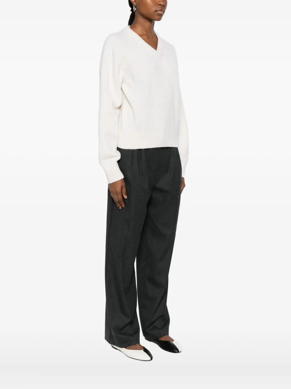 Dunst V-neck Jumper In Neutral