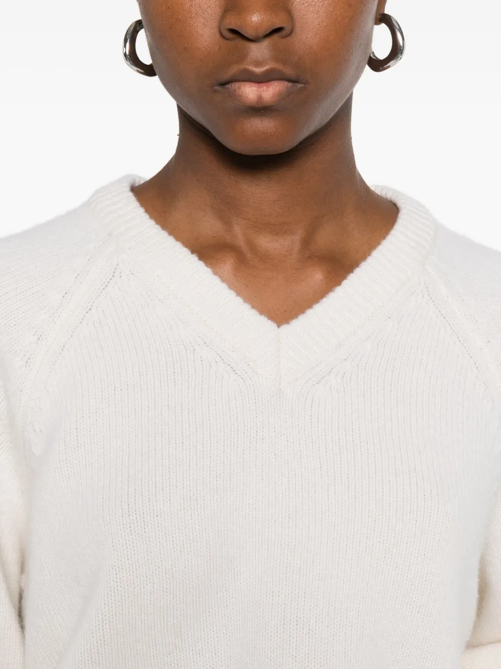 Dunst V-neck Jumper In Neutral
