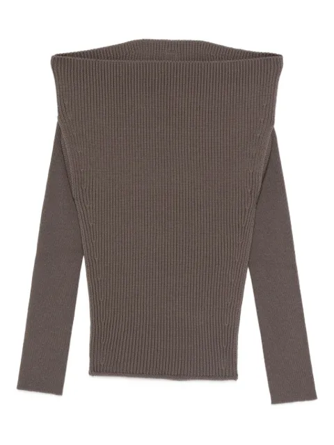 Rick Owens ribbed off-shoulder sweater