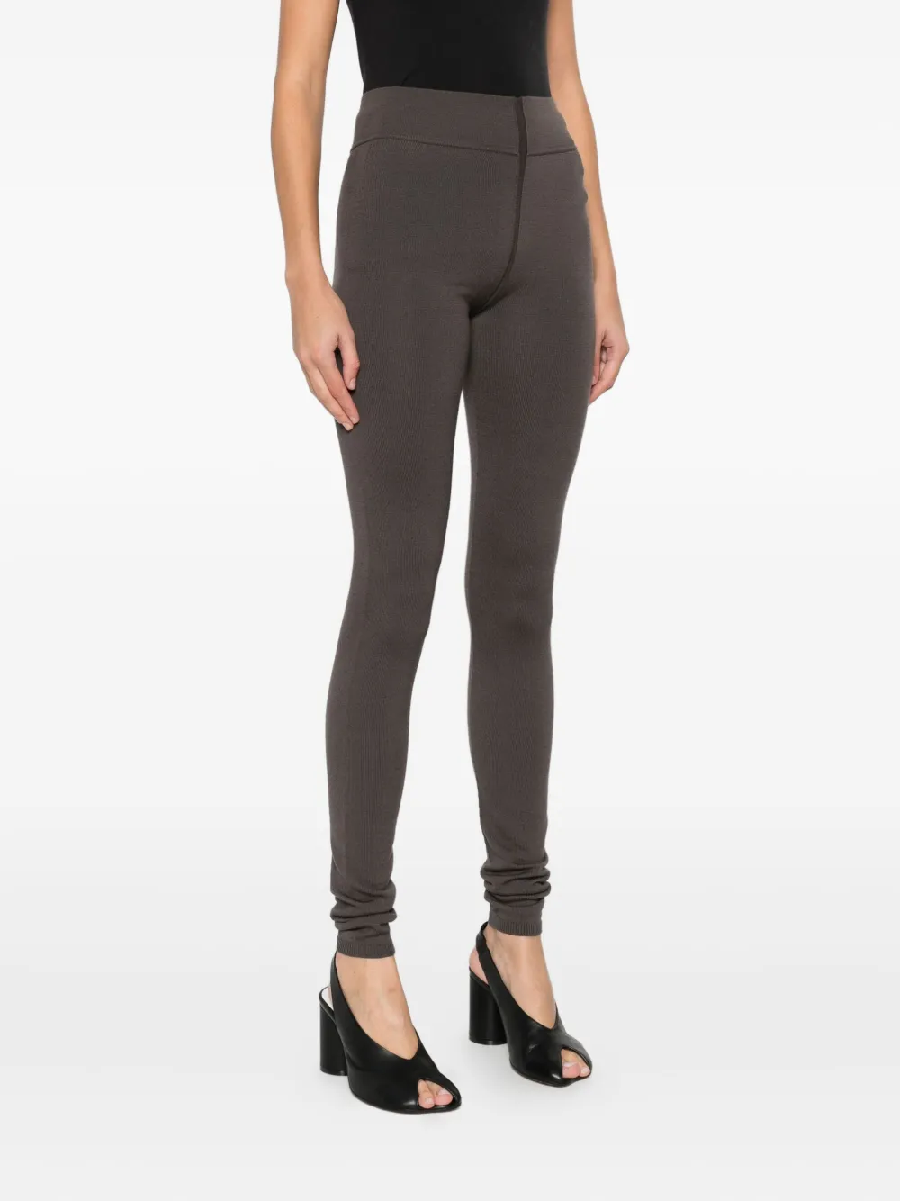 Rick Owens High-waisted Trousers In Brown