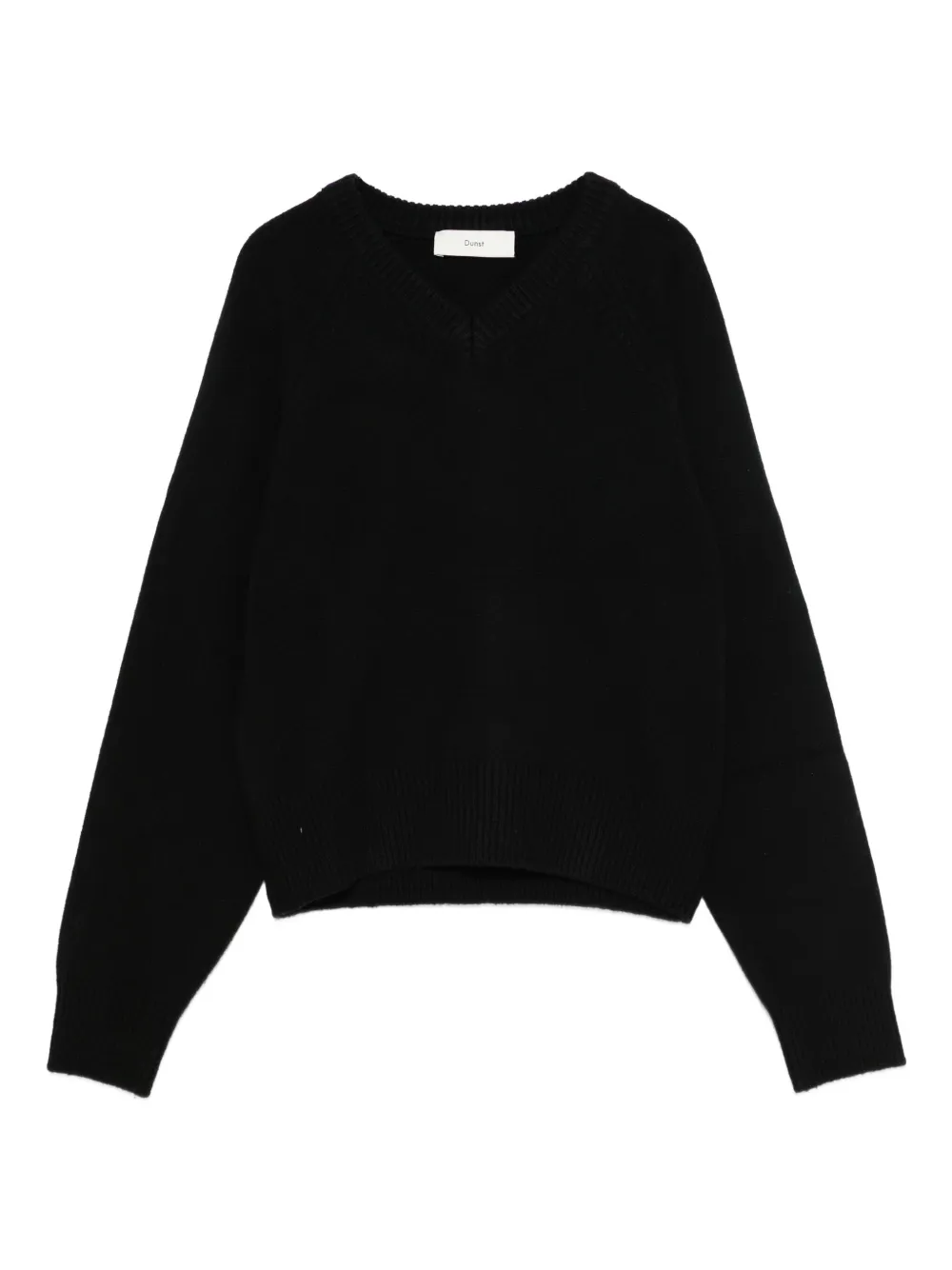 DUNST Soft Volume V-neck jumper | Black | Image 1