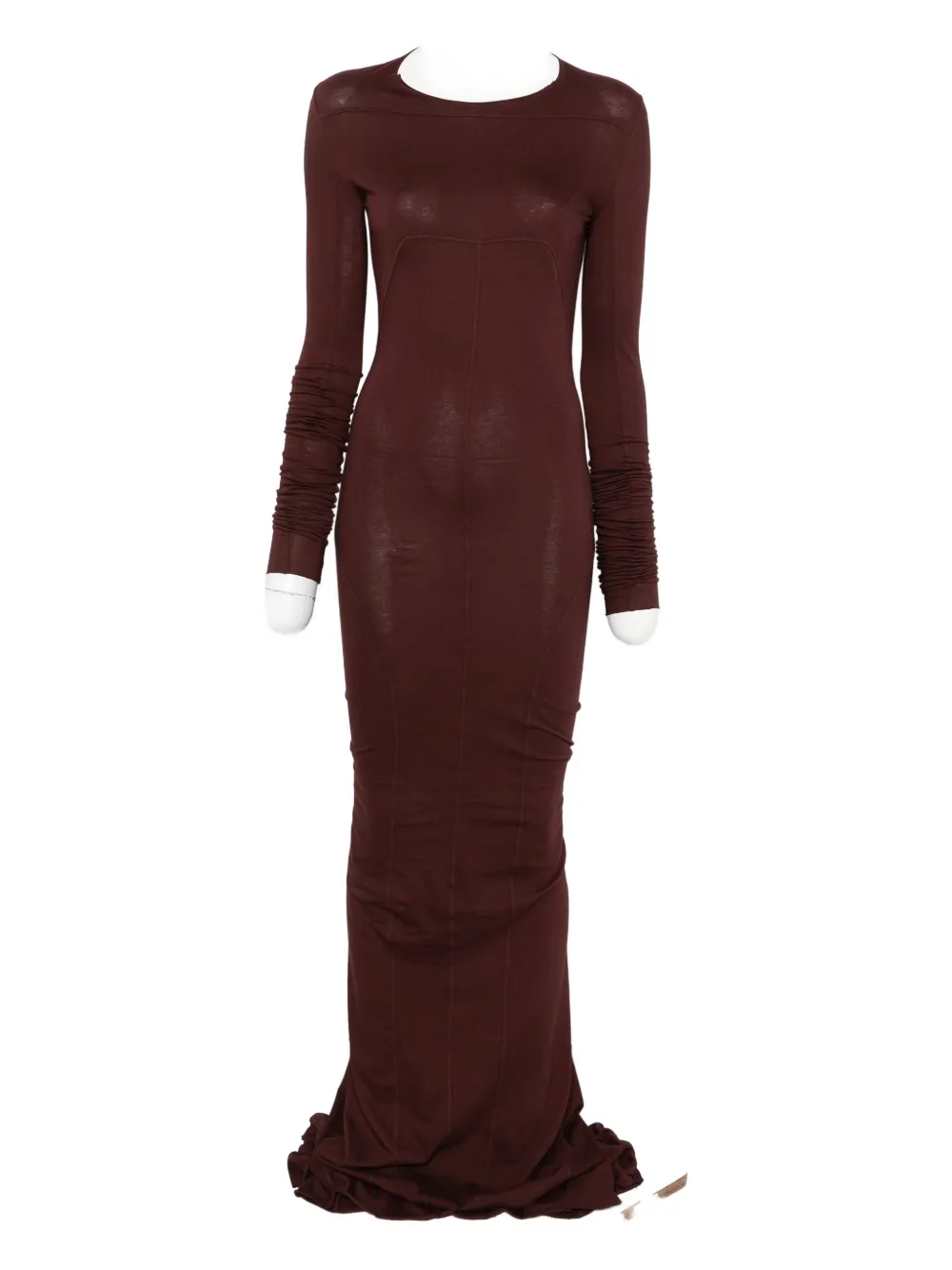 Rick Owens Drkshdw Long-sleeve Dress In Brown