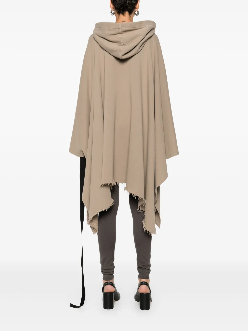 Rick Owens Drkshdw Hooded Poncho In Neutral