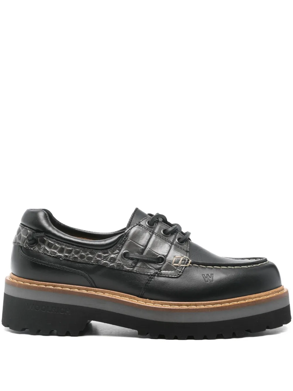 Woolrich Rock leren schoenen Zwart
