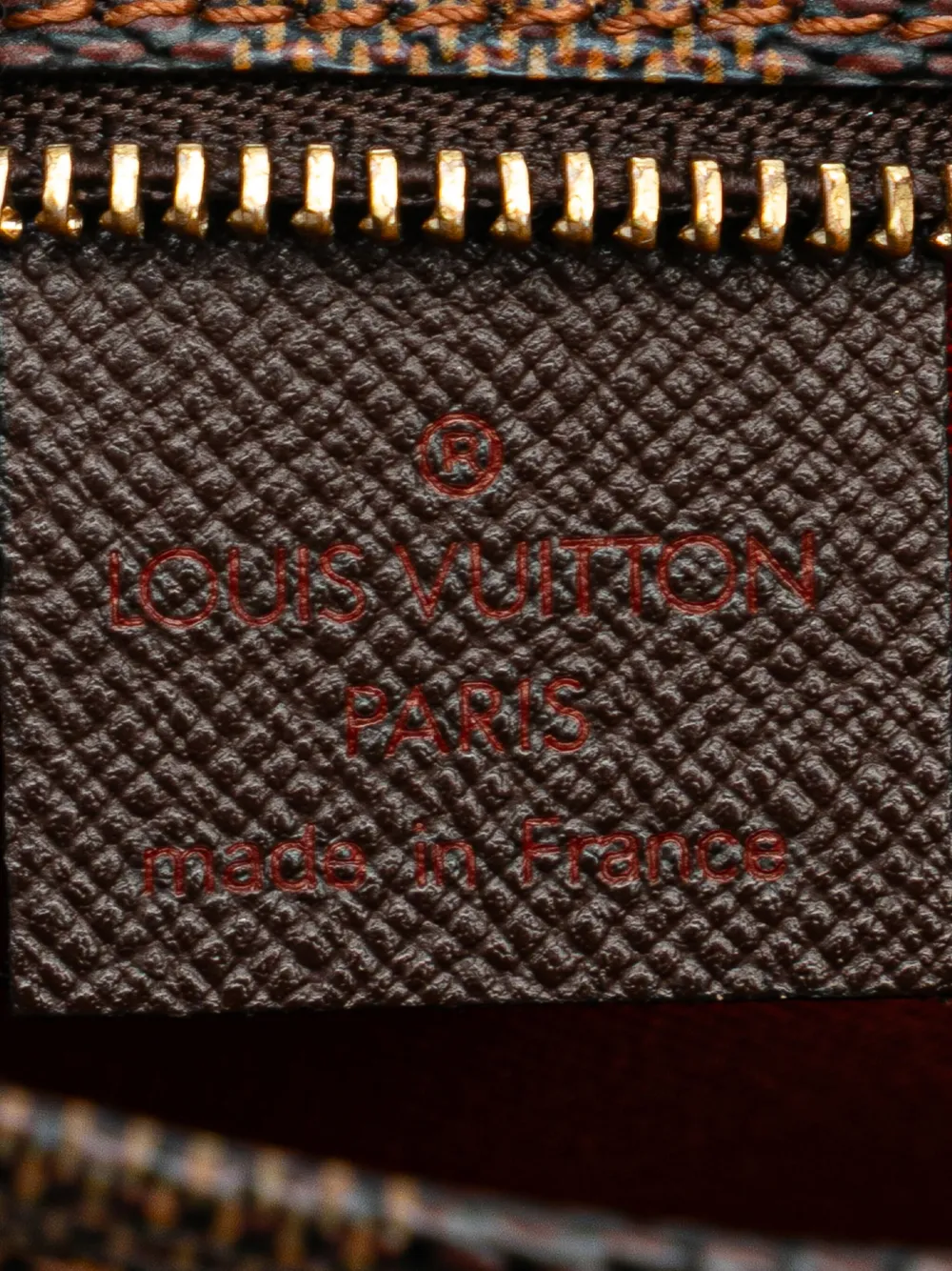 Pre-owned Louis Vuitton 2001 Damier Ebene Trousse Pochette Handbag In Brown