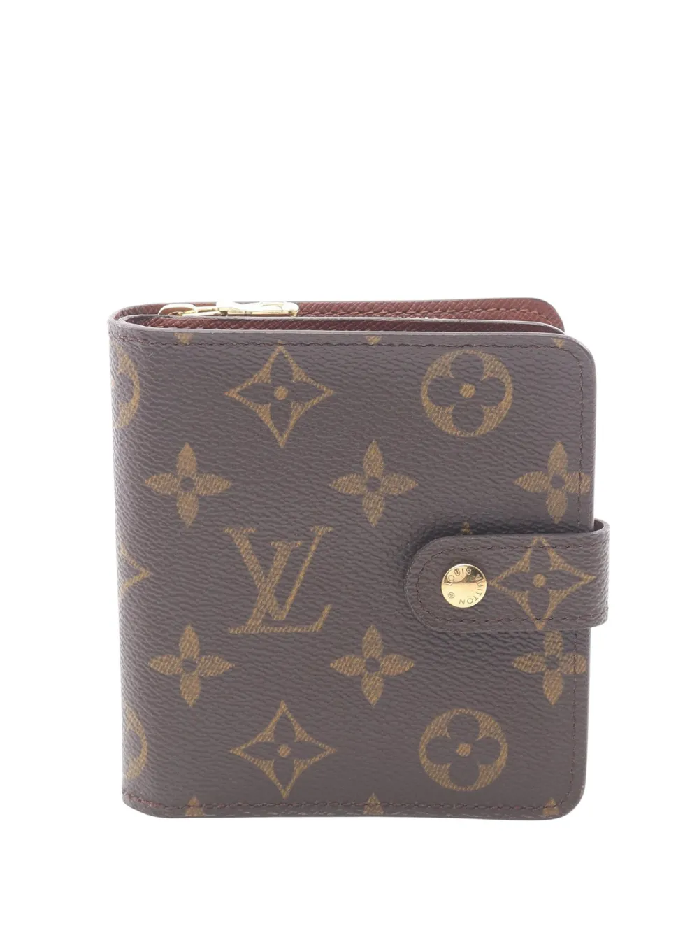 Louis Vuitton Pre-Owned 2002 Monogram Bifold Compact Wallet small wallets | Brown | Image 1