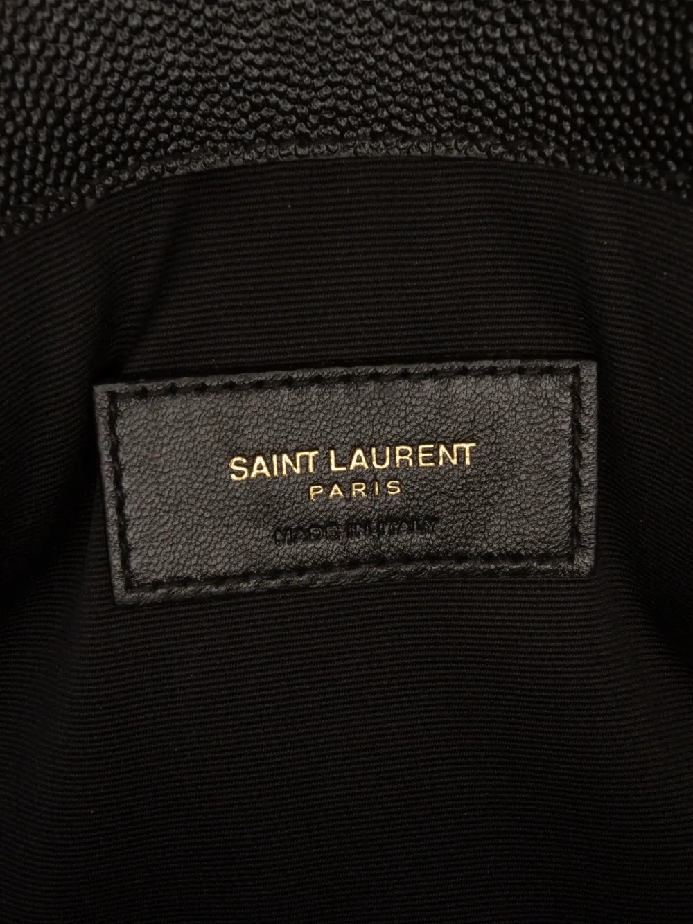 Pre-owned Saint Laurent 2021 Grain De Poudre Uptown Pouch Clutch Bag In Black