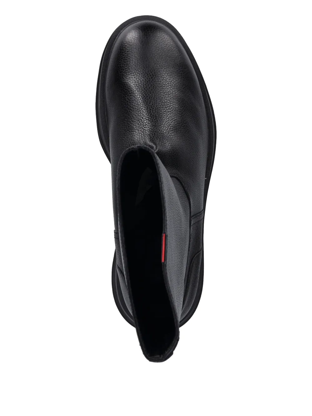 HUGO Leren enkellaarzen Zwart