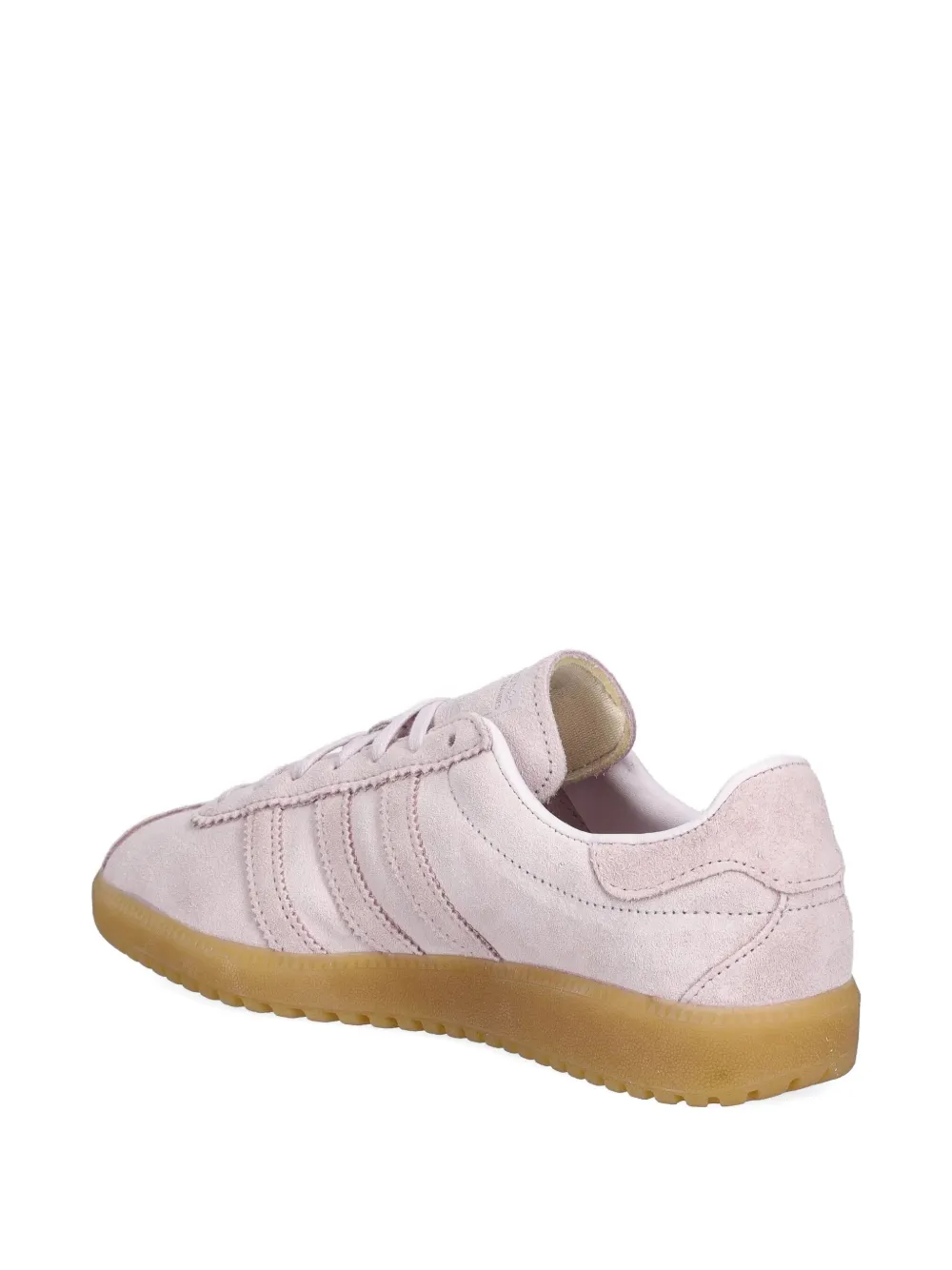 Adidas Originals Bermuda Three-stripe Lace-up Sneakers In Pink