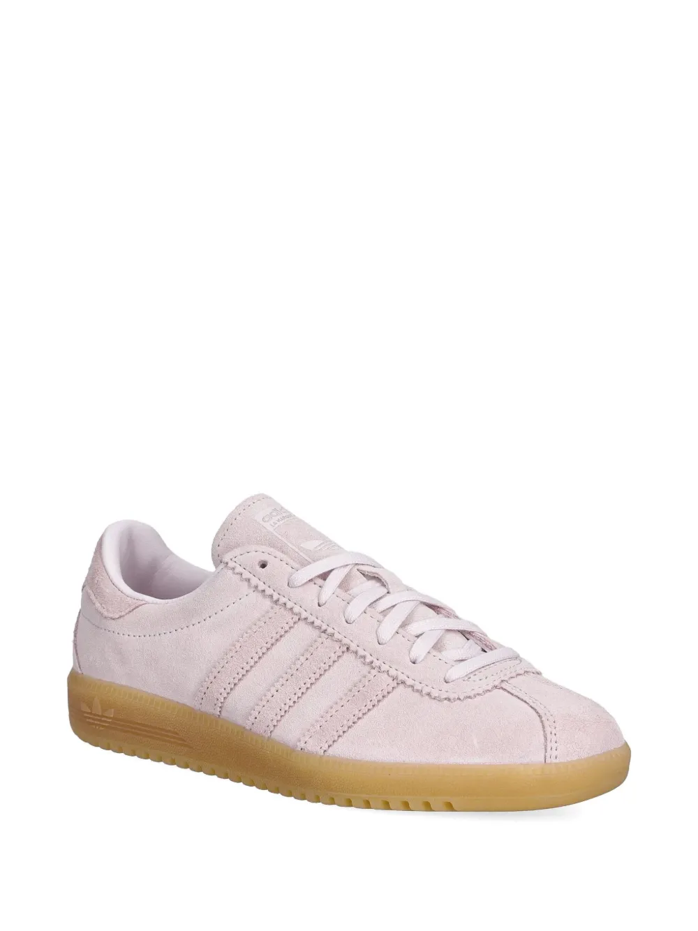 Adidas Originals Bermuda Three-stripe Lace-up Sneakers In Pink