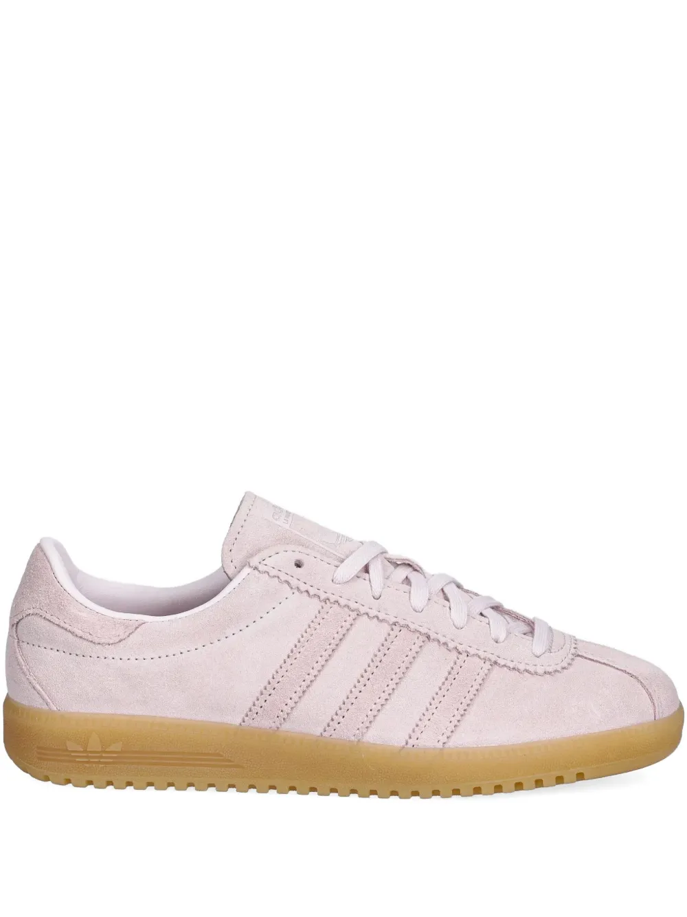 Adidas Originals Bermuda Three-stripe Lace-up Sneakers In Pink