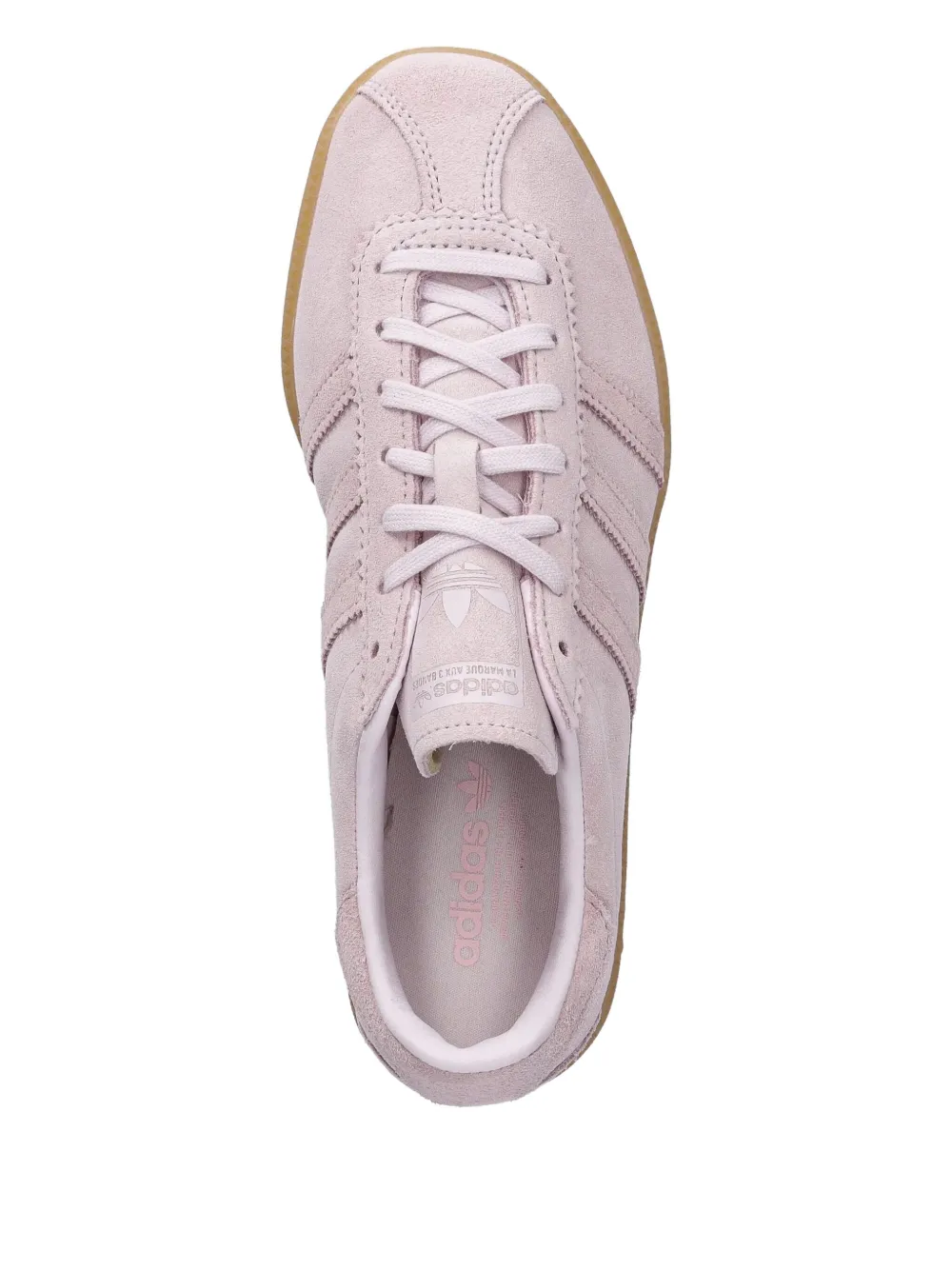 Adidas Originals Bermuda Three-stripe Lace-up Sneakers In Pink