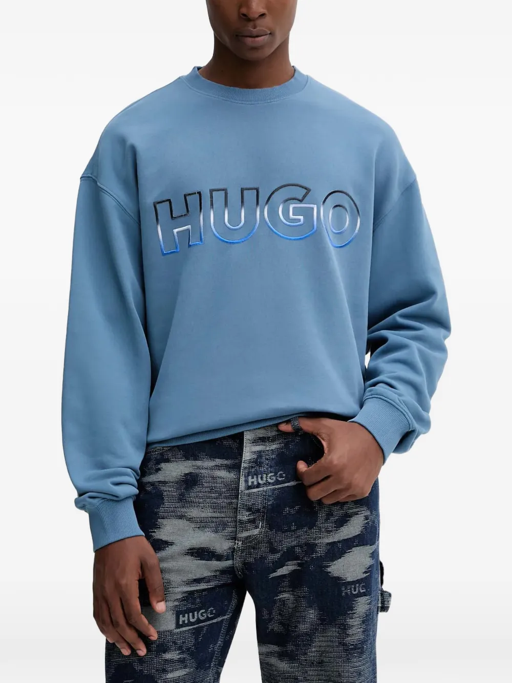 HUGO ロゴ スウェットシャツ | ブルー | Image 1