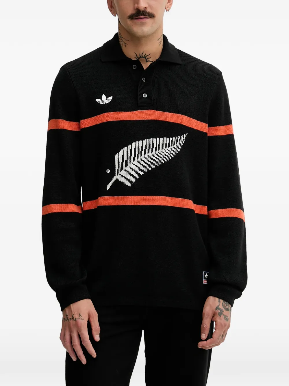 adidas graphic polo sweater - Nero