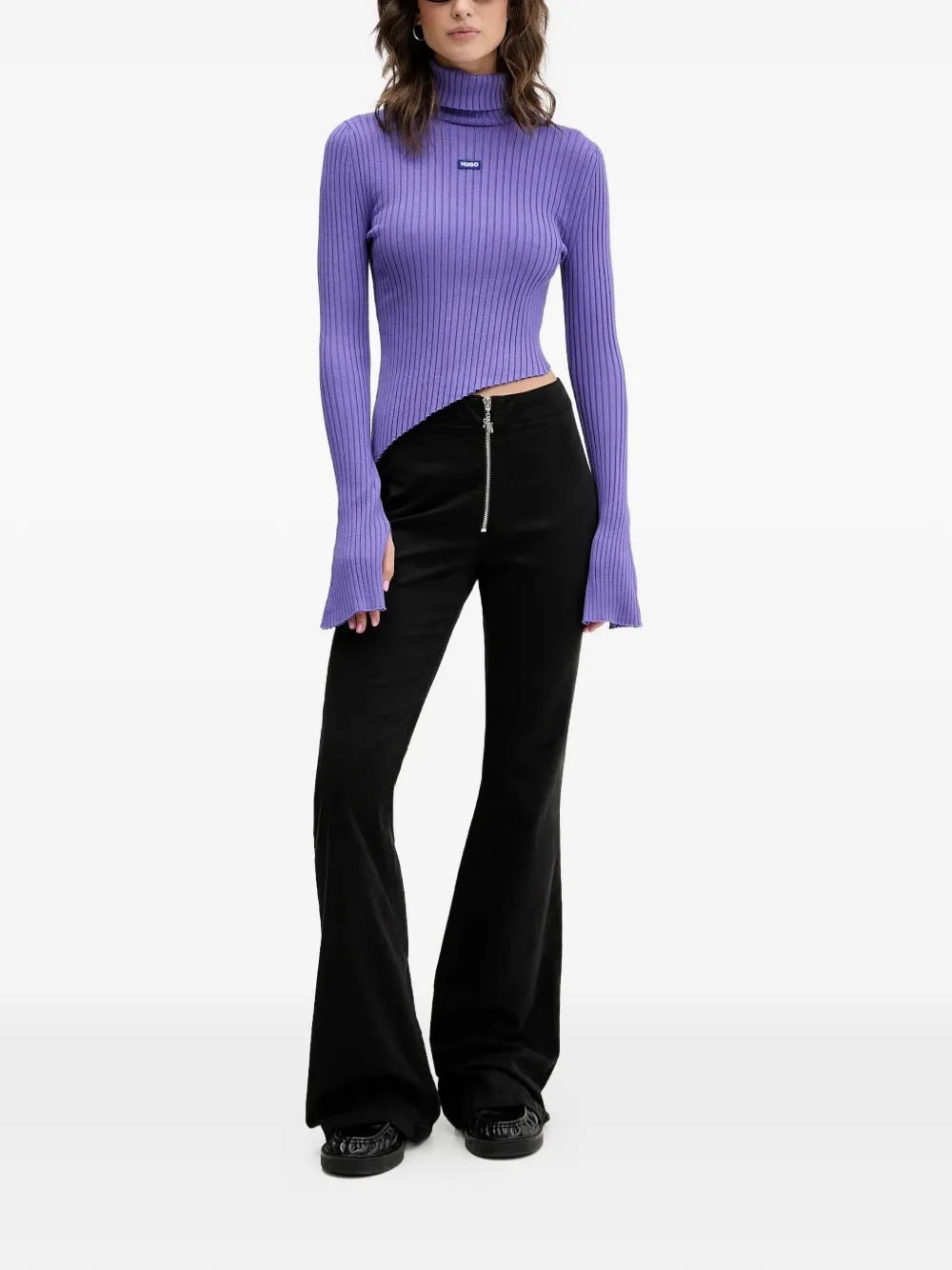 HUGO zip-fastening trousers - Zwart