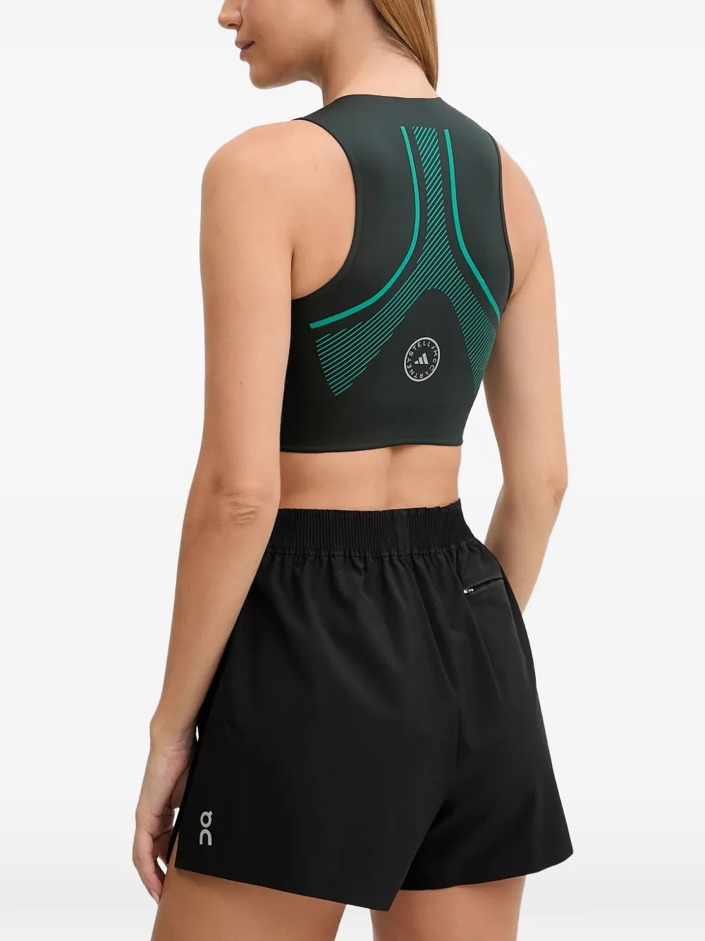 adidas by Stella McCartney Top met logodetail Zwart