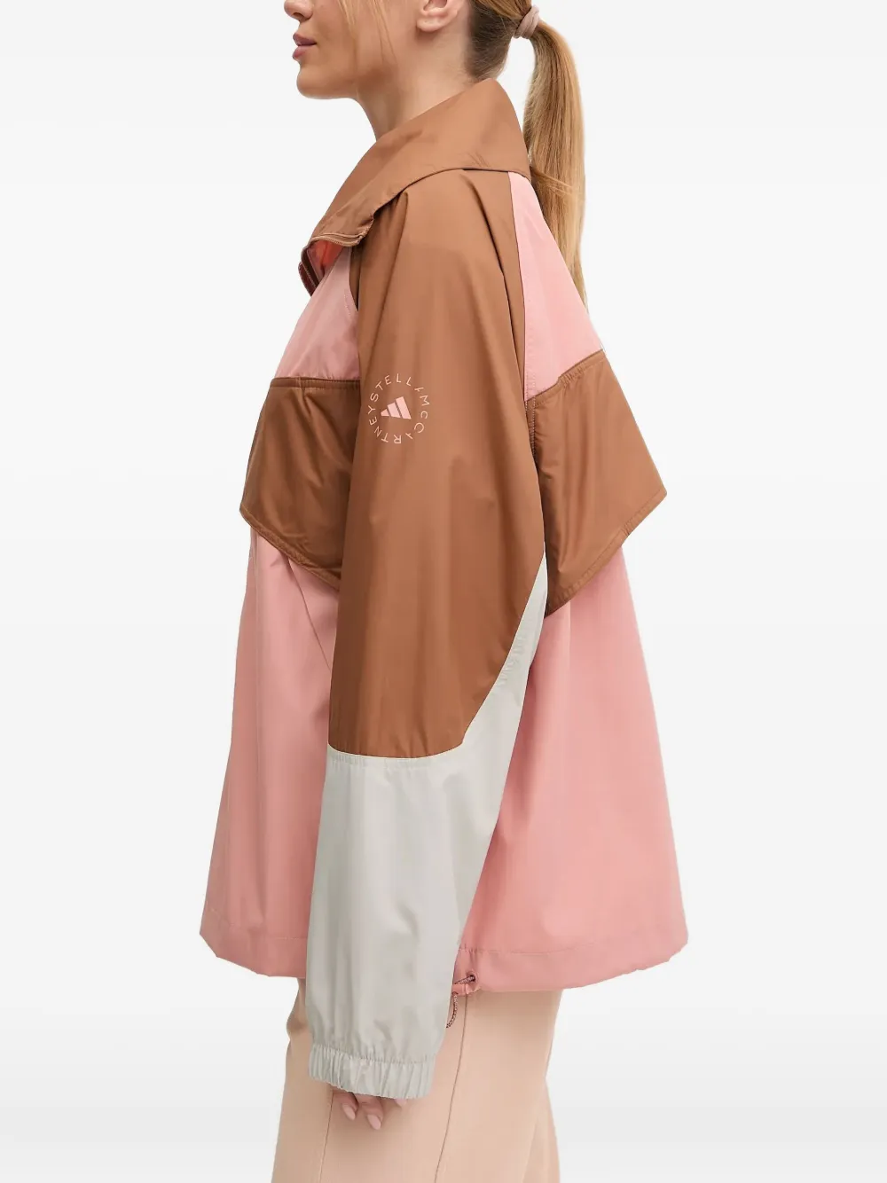 Adidas By Stella Mccartney Half-zip Fastening Long-sleeve Jacket In Pink
