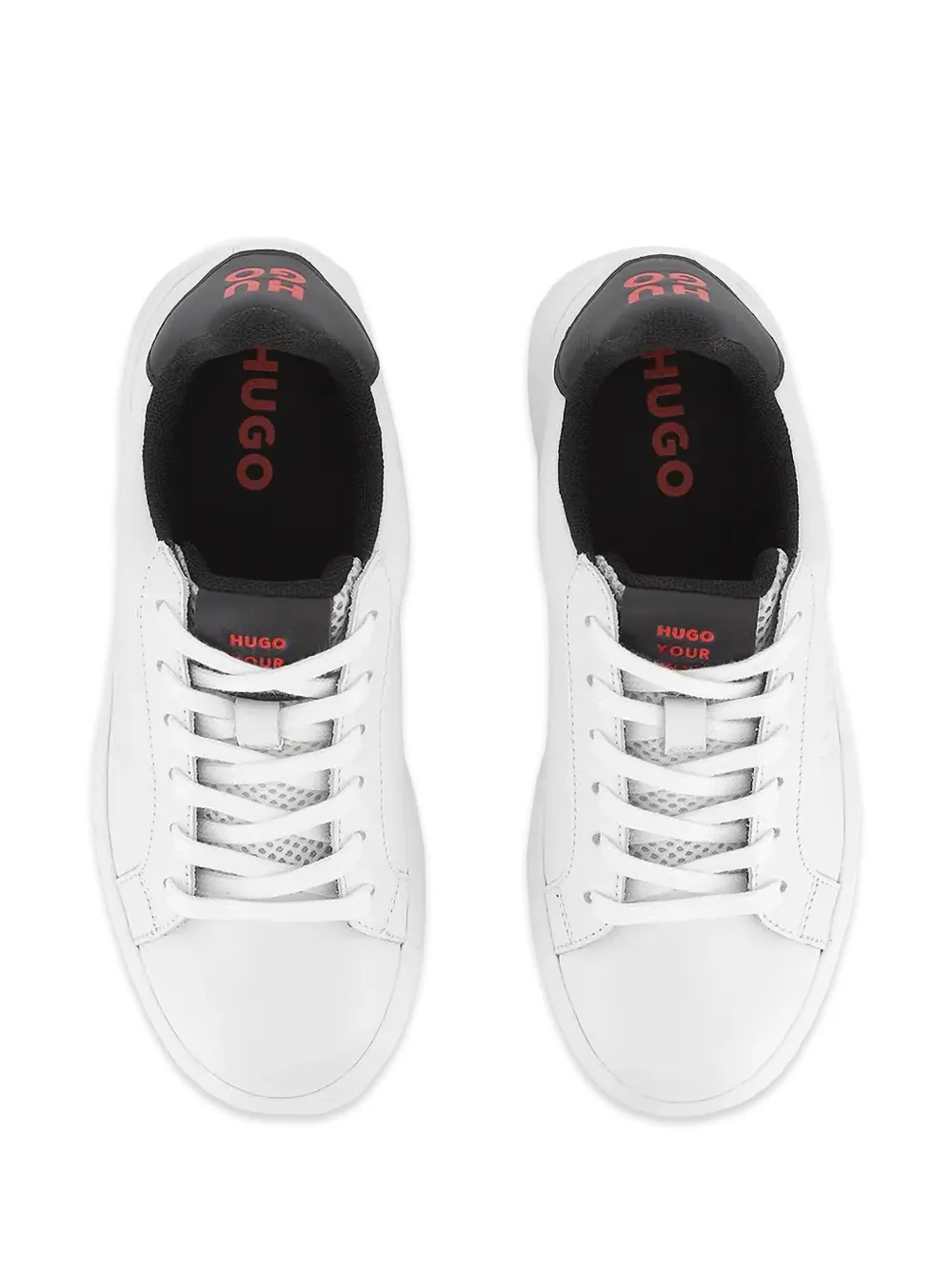 HUGO Sneakers met logo-reliëf Wit