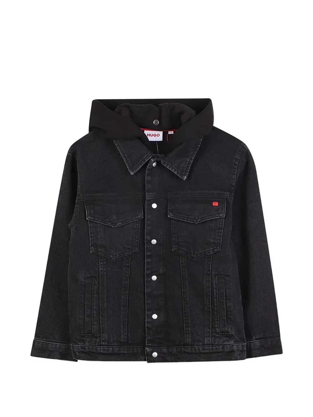 HUGO KIDS hooded pocket jacket - Nero