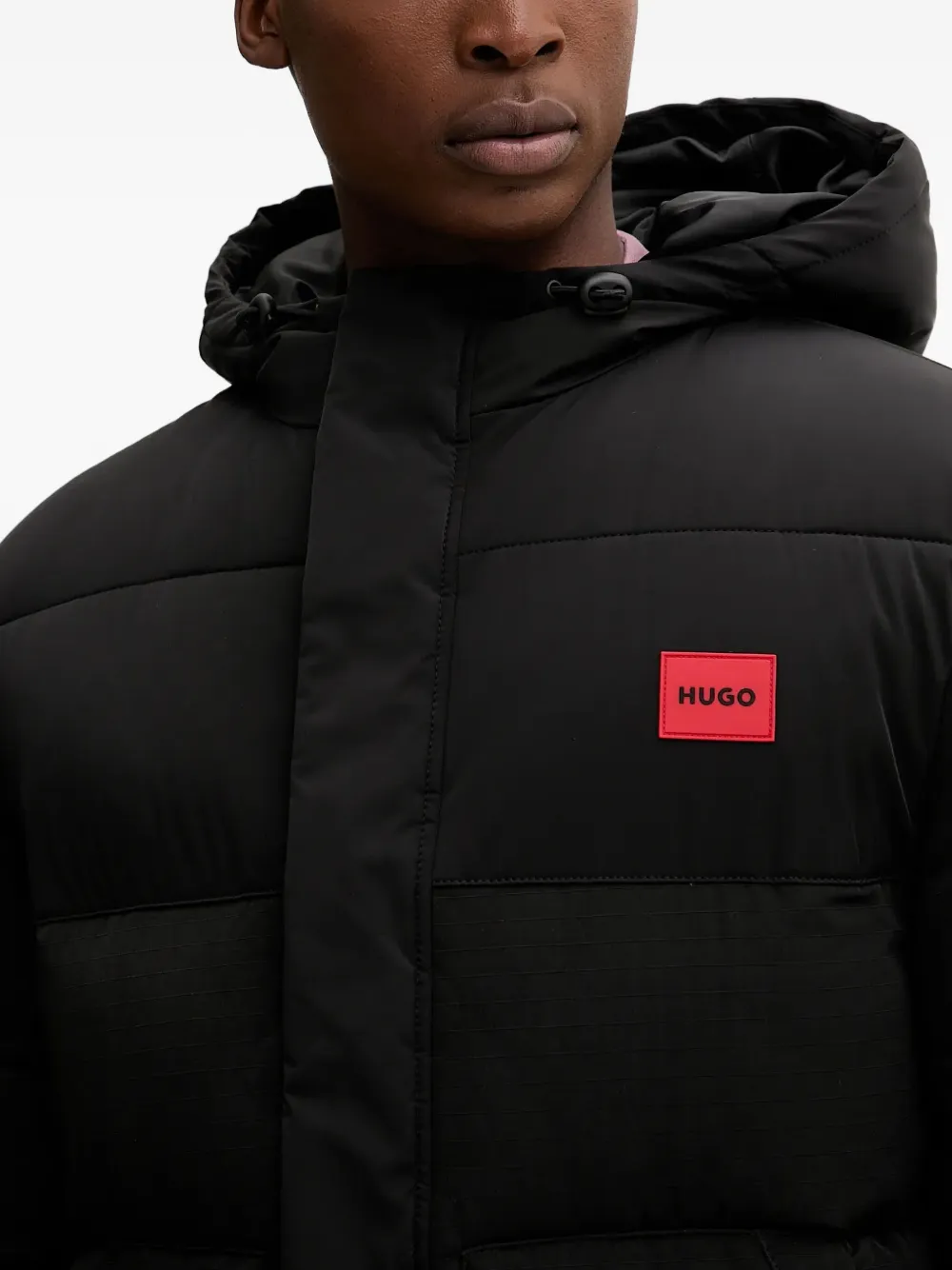 Hugo Boss Balto2541 Hooded Jacket In Black