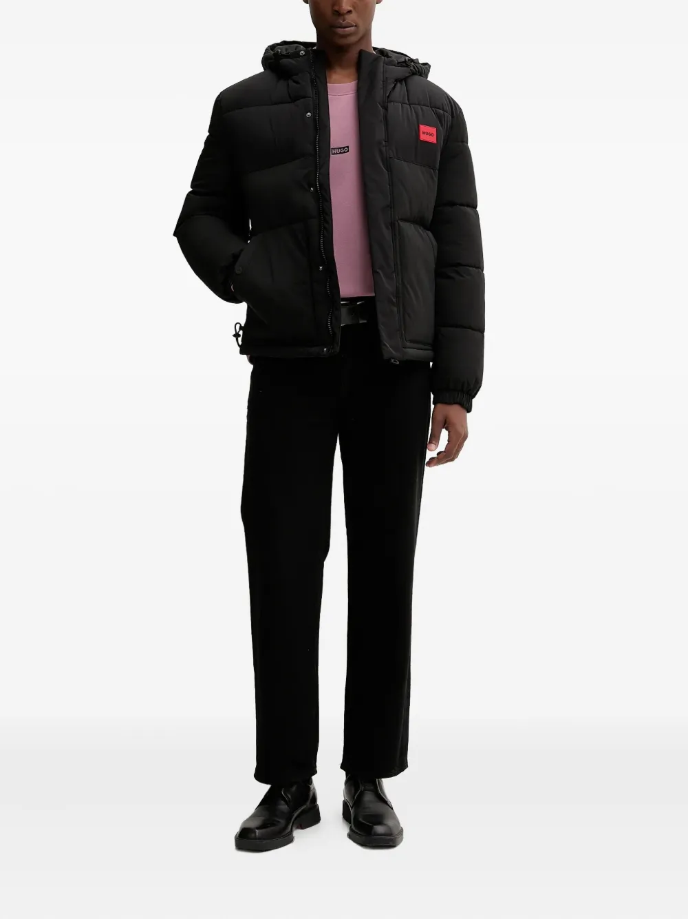 Hugo Boss Balto2541 Hooded Jacket In Black