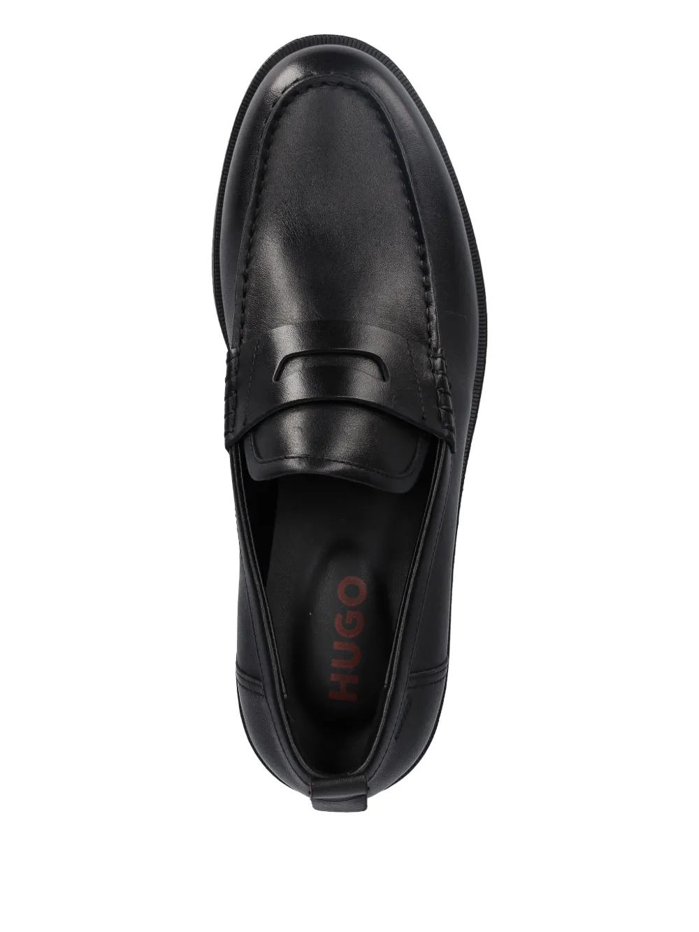 HUGO Loafers met banddetail Zwart