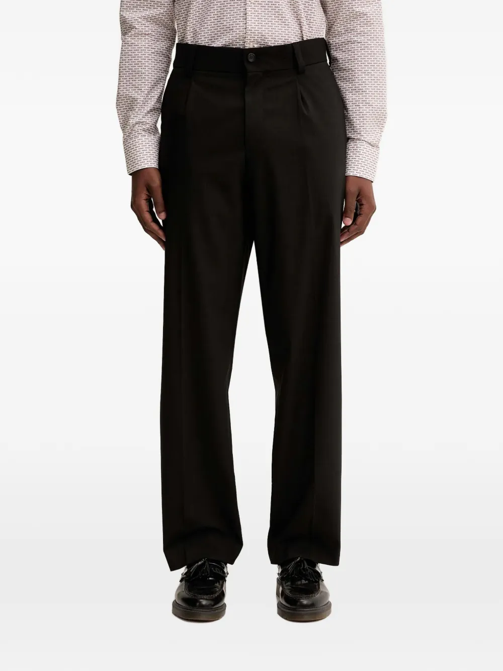 HUGO button-fastening trousers | Black | Image 1