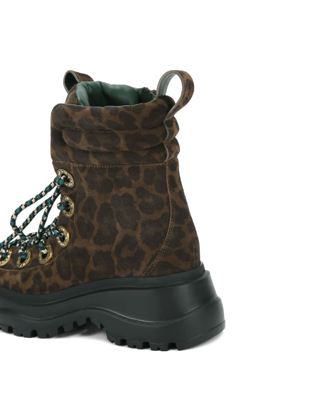 Kurt Geiger London Kensington laarzen verfraaid met kristallen en luipaardprint Bruin