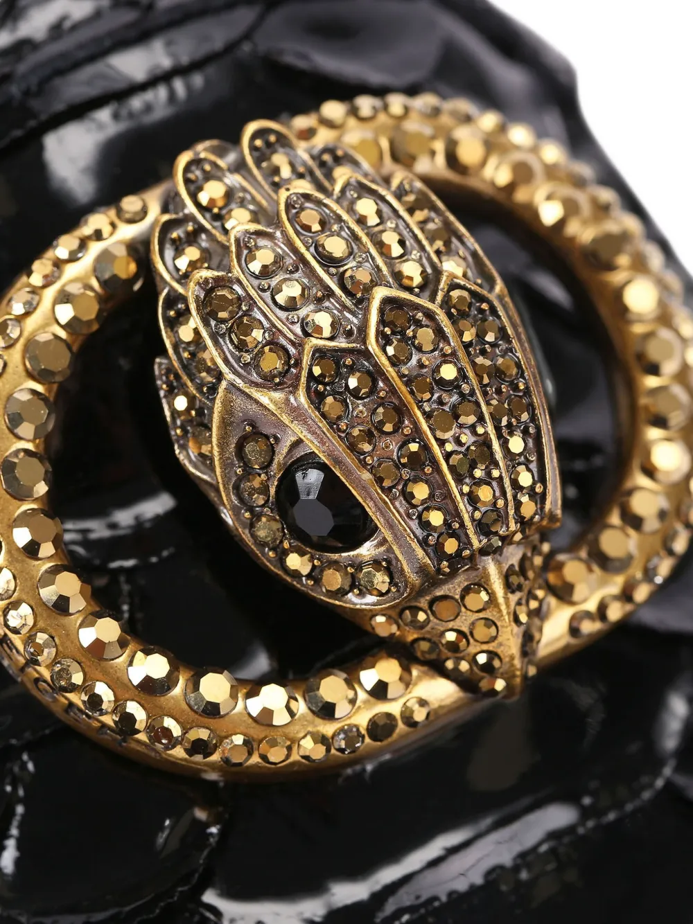 Kurt Geiger London Leren loafers met adelaarskop Zwart