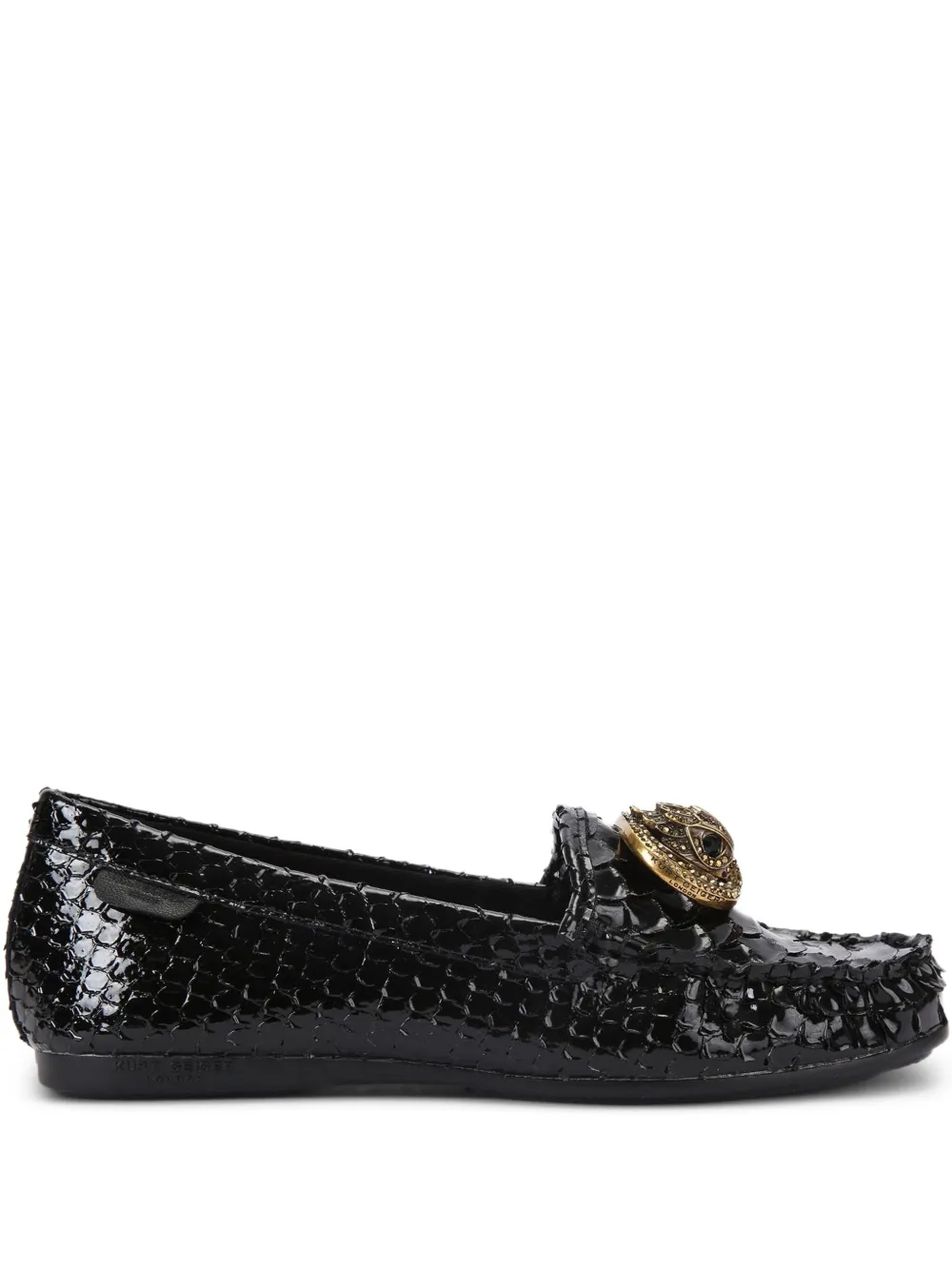 Kurt Geiger London Leren loafers met adelaarskop Zwart