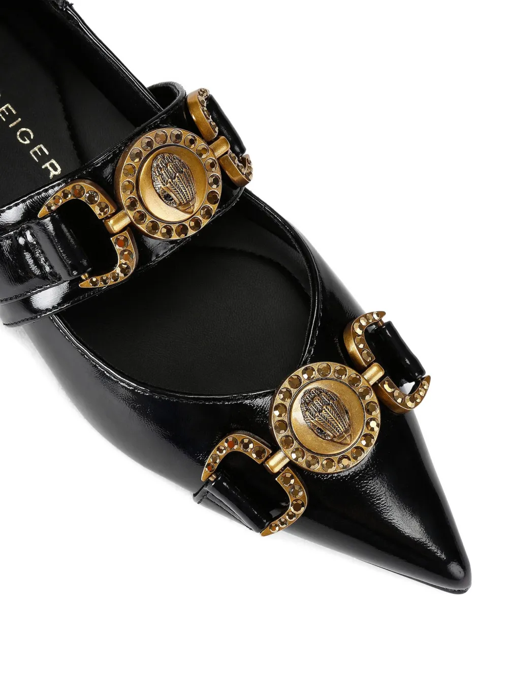 Kurt Geiger London Mansion ballerina's met puntige neus Zwart