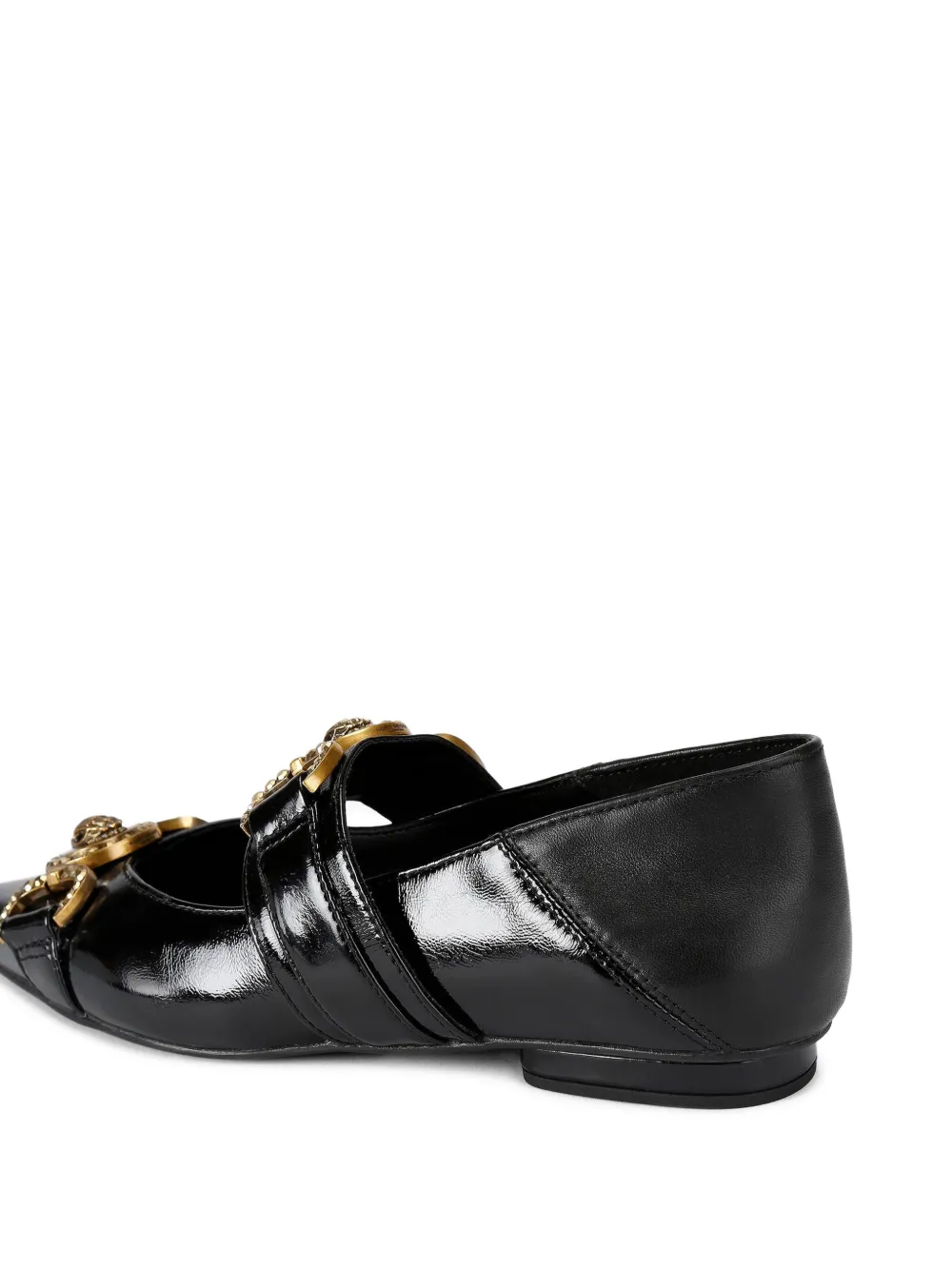 Kurt Geiger London Mansion ballerina's met puntige neus Zwart