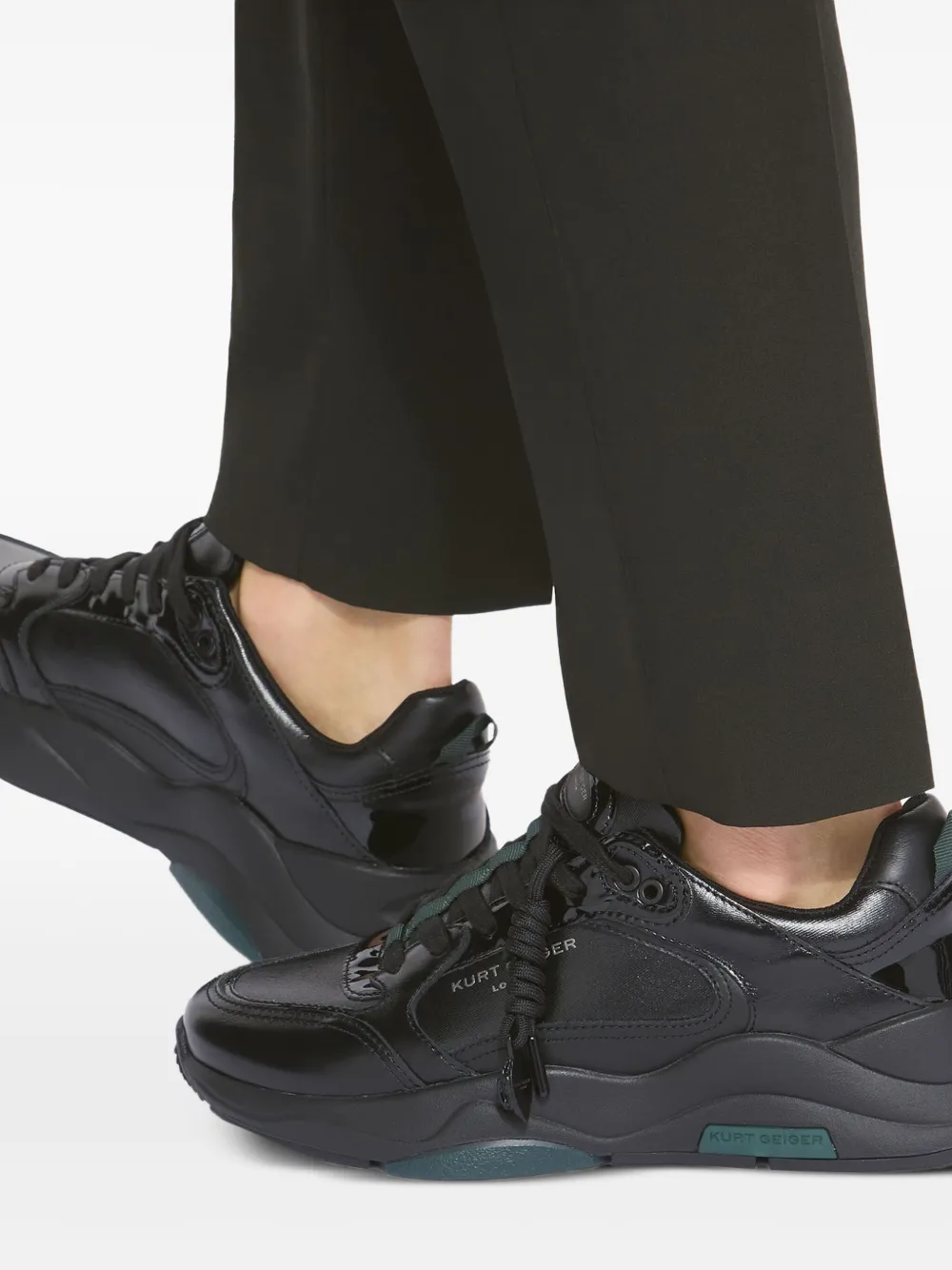 Kurt Geiger London Rosyton leren sneakers Zwart