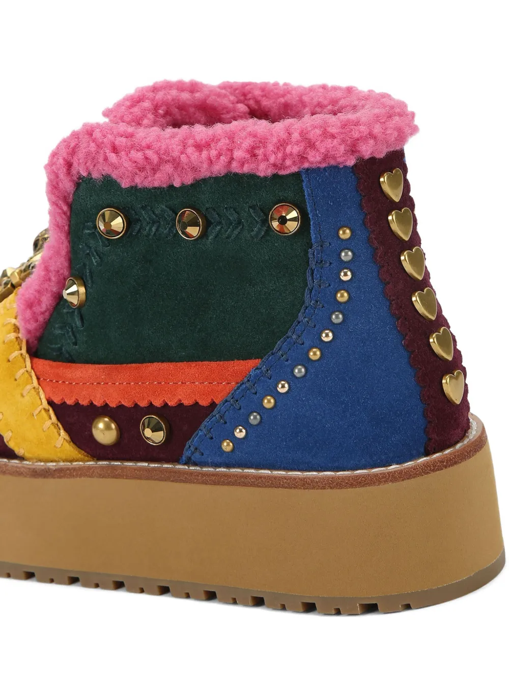 Kurt Geiger London Mansion Cozy Faux Shearling Bootie In Multi