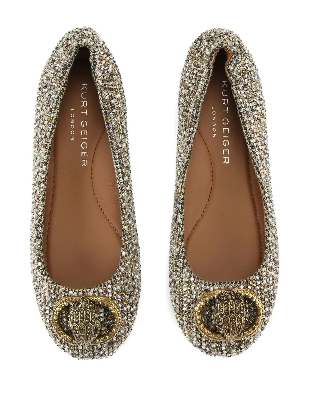 Kurt Geiger London Chelsea ballerina's met kristallen - Beige