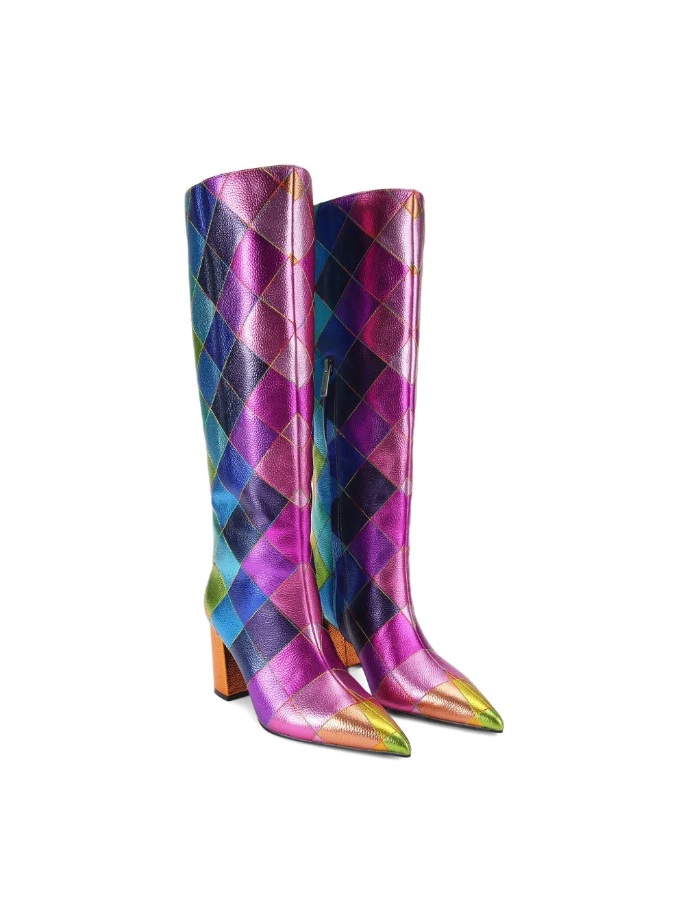 Kurt Geiger Metallic Regent Knee-high Boots In Multi