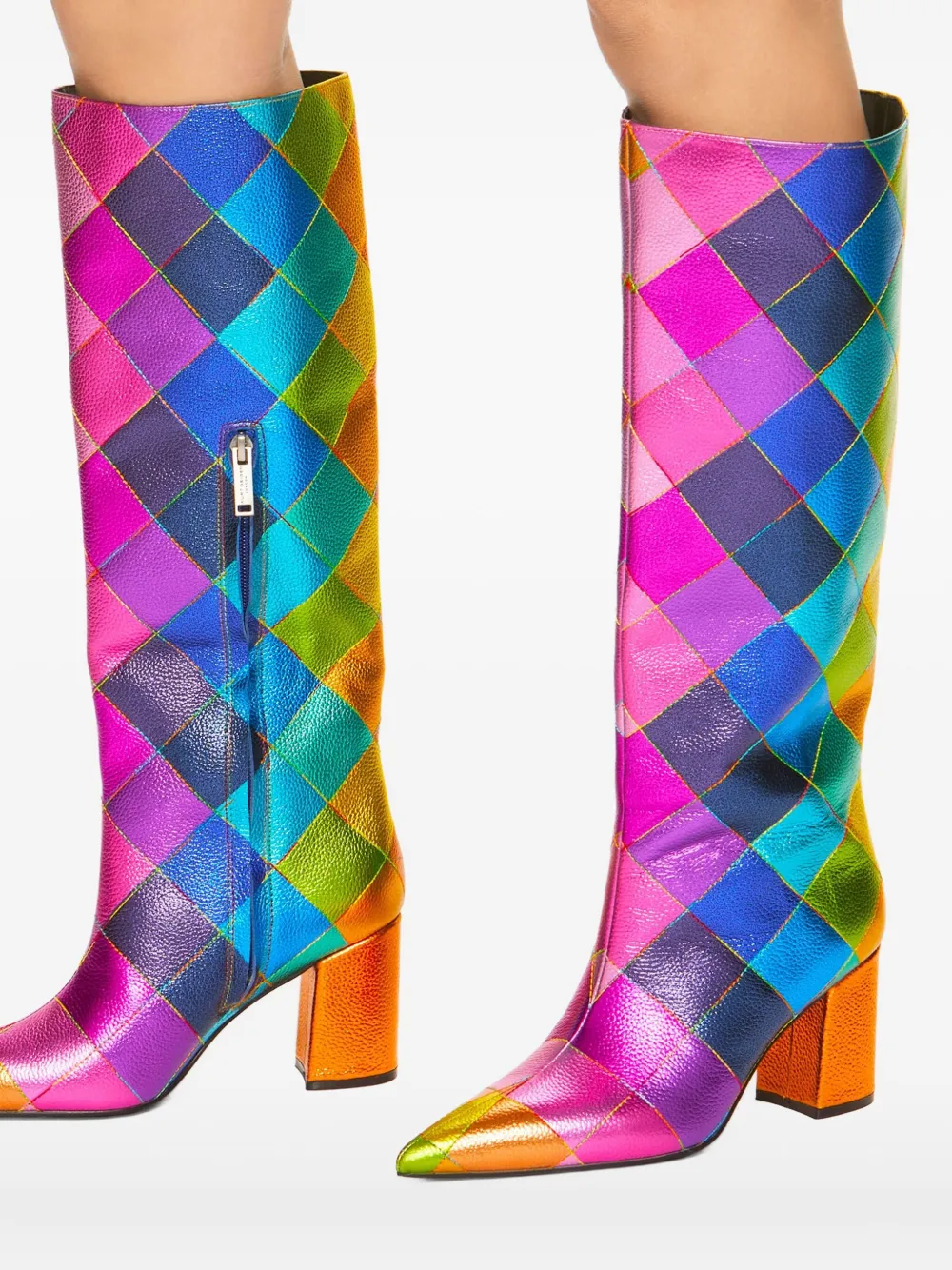 Kurt Geiger Metallic Regent Knee-high Boots In Multi