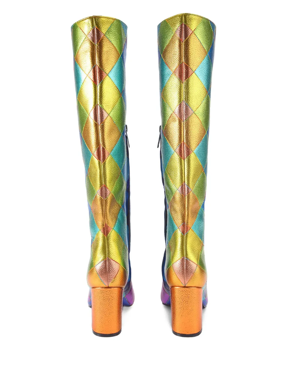 Kurt Geiger Metallic Regent Knee-high Boots In Multi