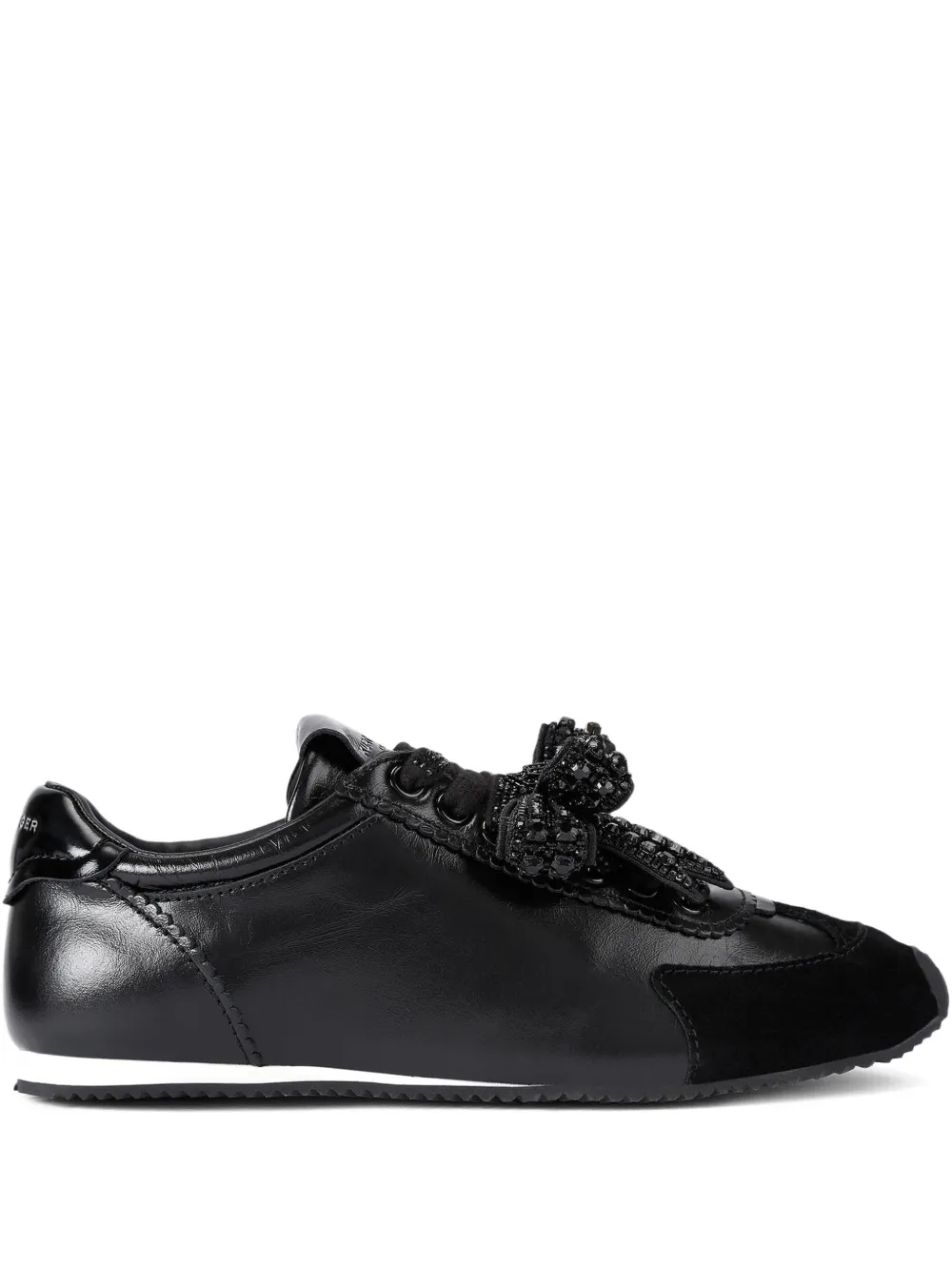 Kurt Geiger London Islington Bow leren sneakers Zwart