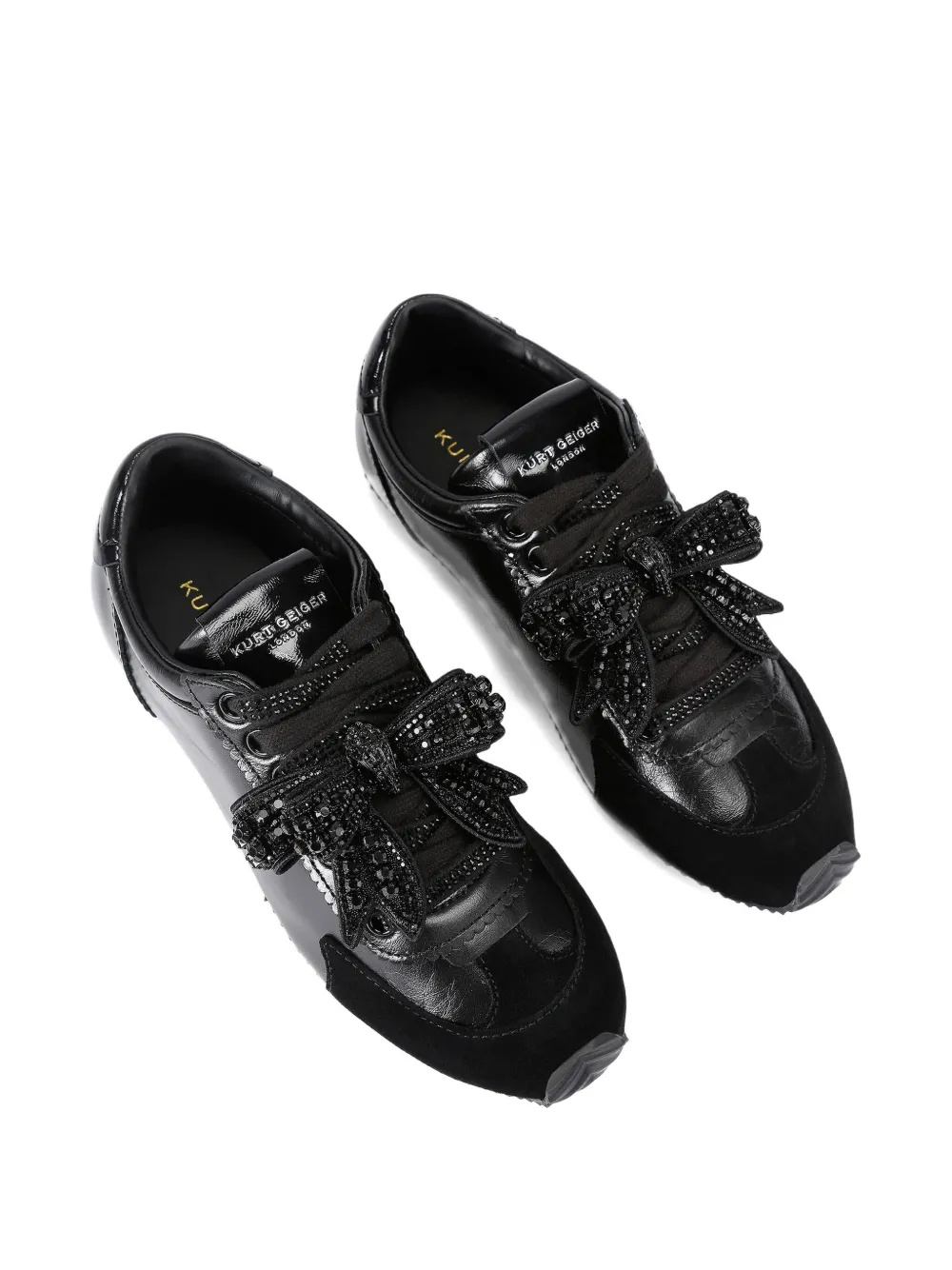 Kurt Geiger London Islington Bow leren sneakers - Zwart