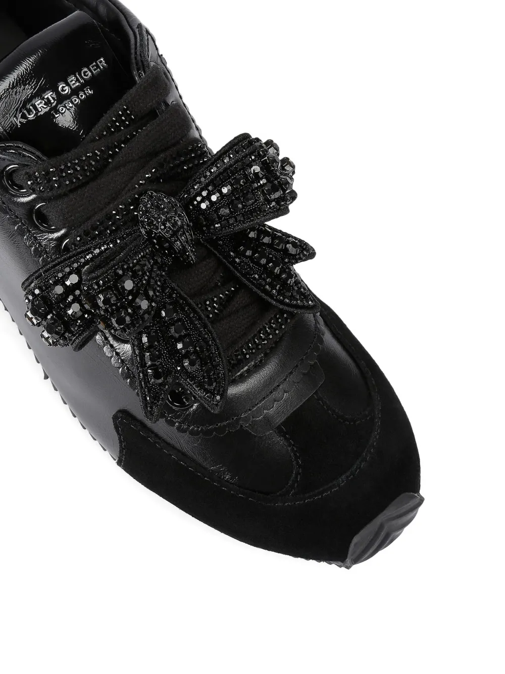 Kurt Geiger London Islington Bow leren sneakers Zwart