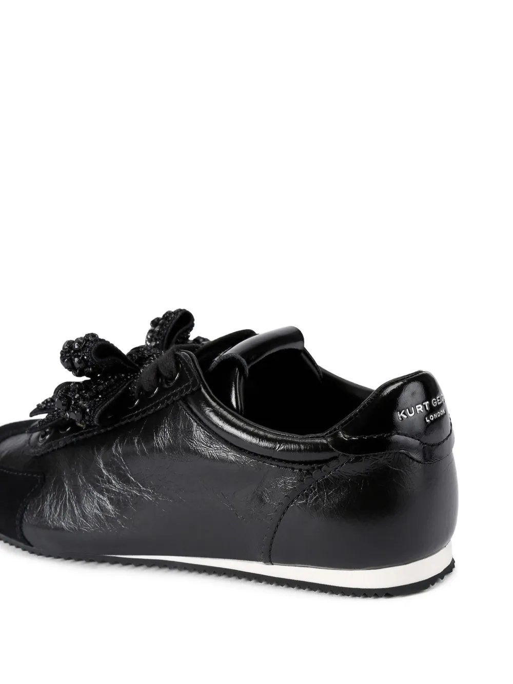 Kurt Geiger London Islington Bow leren sneakers Zwart